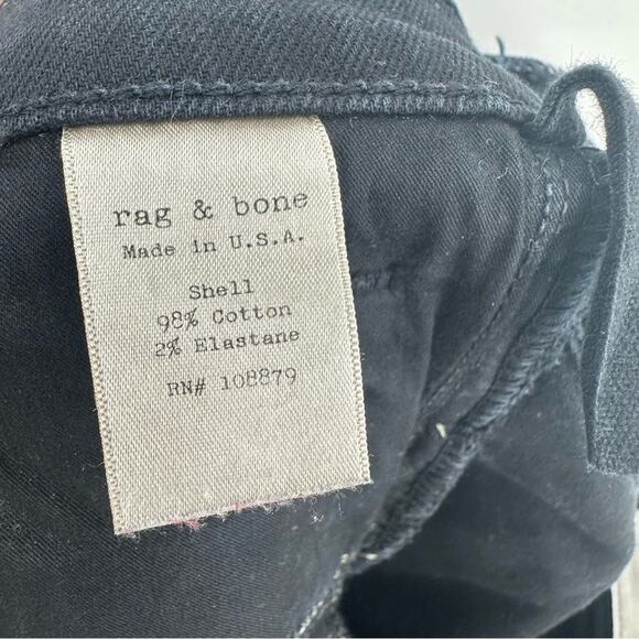 Rag & Bone | Nina Mid-Rise Skinny In No Fade Black Size 28 - Picture 7 of 8